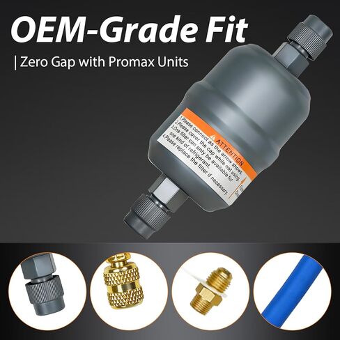 مجموعة تحويل الفلتر FLCK-1 لـ Ro-bi-nair Promax RG3/RG6 تستبدل MF1275 بخرطوم مقوى مجعد 8 جوانب وفلتر 100343 ذكر/ذكر in Kuwait