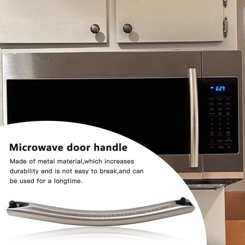 DE94-02933A Microwave Door Handle for Samsung Microwaves ME17H703SHS, ME18H704SFS, ME20H705MSS, ME21F606MJT Models Repl.# AP5622966, 2448710, DE64-02522A, PS4239327 by Acupress in Kuwait
