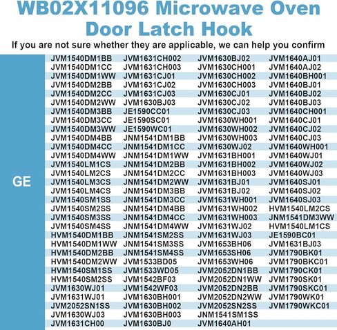 مزلاج باب فرن الميكروويف WB02X11096 متوافق مع أجهزة الميكروويف GE، استبدال خطاف مزلاج باب الميكروويف لـ AP3682051 1084749 AH952070 EA952070 PS952070 WB2X10717 in Kuwait