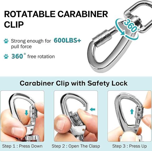 Dog Tie Out Cable for Camping, Adjustable 50/100ft Trolley Runner Cable for Two Dogs up to 300 lbs, Dog Lead Line with 360° Movable Clasp in Saudi Arabia