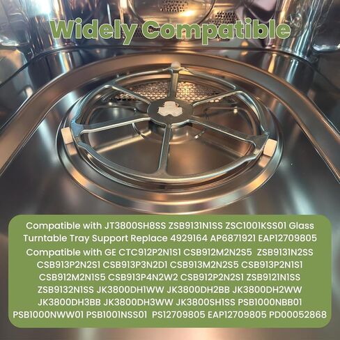 WB02X32600 WB06X10651 Microwave Rotating Ring for GE JT3800SH8SS ZSB9131N1SS ZSC1001KSS01, Glass Turntable Tray Support, Replaces 4929164 AP6871921 EAP12709805 in Kuwait