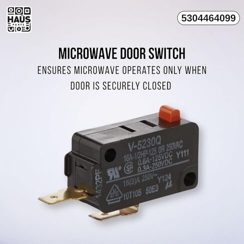 5304464099 Microwave Door Switch – Compatible with Frigidaire, Kenmore, Electrolux – Replaces 5304509459, 5304509460, 5304464098, AP6230614, AP6230615, PS12071303 in Kuwait