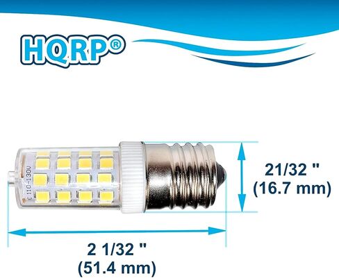 لمبة إضاءة LED قابلة للتعتيم HQRP 110 فولت E17 بيضاء باردة لـ GE General Electric WB36X10003 استبدال لمبة الضوء تناسب ميكروويف Hotpoint/Kenmore/RCA in Kuwait