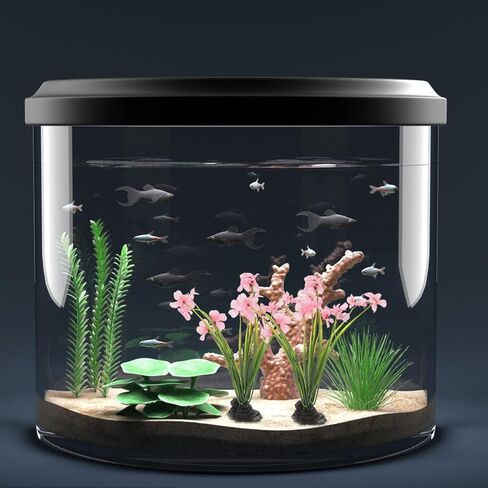 BESPORTBLE 2Pcs Delicate Fake Aquarium Plants Decorative Fish Tank Decor with Black Base Pink for Home Office Wedding Artificial Aquatic Landscaping Accessories in Kuwait