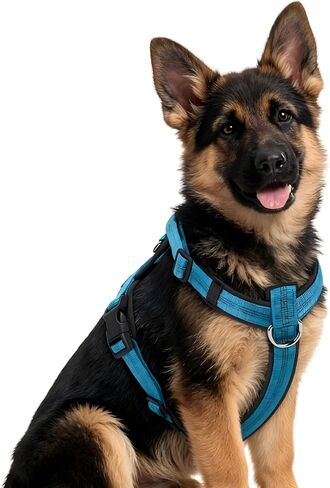 No Pull Dog Harness, Arcolma,Made to Roam Collar Design with Breathable Neoprene Padding, Y-Shaped Anti-Choking, Double D-Ring Traction, High-Reflective Strips for Daily Walking & Outdoor Adventure in Kuwait