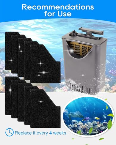 10 Pack Small Aquarium Filter Cartridges Compatible with Aqueon SmartClean Power Filter 15G & for QuietFlow Internal Filter, Replacement Fish Tank Filter Cartridge Small, 3.62 x 2.6 Inch in Kuwait