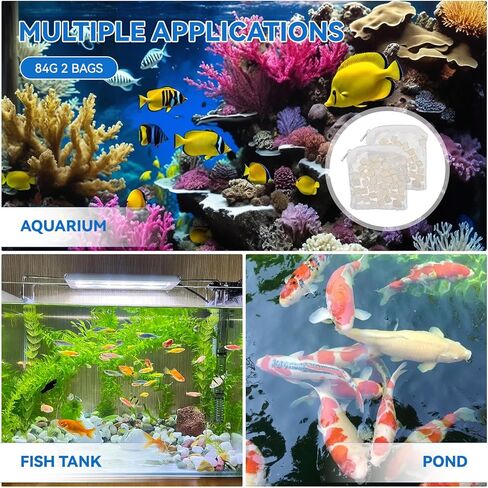 84g 2 Bags Bio-max Filter Media, Replacement Biomax Bio Rings for Fluval AC20 AC30 Power Filter 1.5 oz / 42 g, biomax for Aquarium Filter, for Use in Freshwater & Saltwater Aquariums in Kuwait