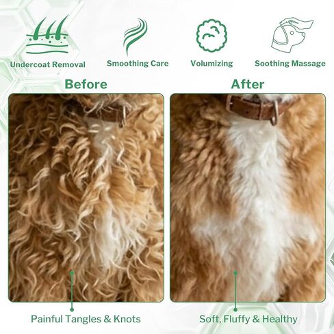Slicker Brush for Long-Haired Dogs & Cats, Professional Dog Grooming Brush for (Goldendoodles, Poodles, Labradoodles), Large Pets Pin Tips Brushes with Natural Beech Wood Ergonomic Handle in Kuwait