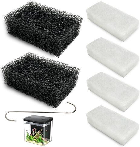 5-Pack Aquarium Filter Media Set Compatible with SYSENCIAGA 1.2 Gallon Desktop Fish Tank 3500 Self-Cleaning Smart Aquarium (Includes 2 Sponge Filters, 2 Foam Filters & 1 Filter Hook) in Kuwait