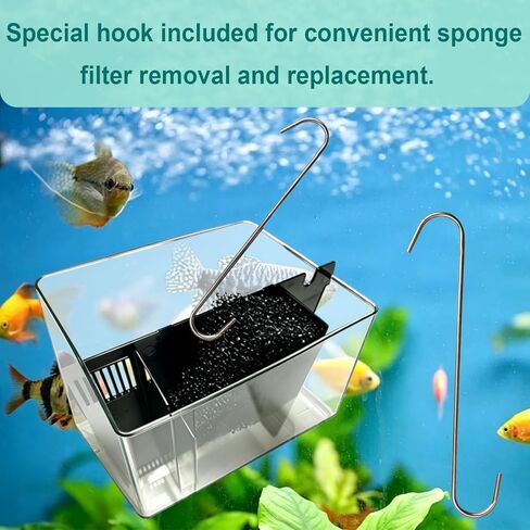 5-Pack Aquarium Filter Media Set Compatible with SYSENCIAGA 1.2 Gallon Desktop Fish Tank 3500 Self-Cleaning Smart Aquarium (Includes 2 Sponge Filters, 2 Foam Filters & 1 Filter Hook) in Kuwait