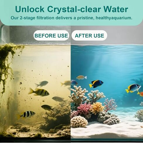 5-Pack Aquarium Filter Media Set Compatible with SYSENCIAGA 1.2 Gallon Desktop Fish Tank 3500 Self-Cleaning Smart Aquarium (Includes 2 Sponge Filters, 2 Foam Filters & 1 Filter Hook) in Kuwait