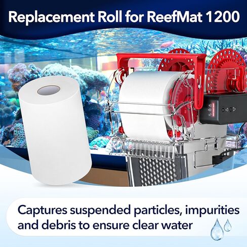 لفة بديلة لـ Reefmat 1200، بطول 115 بوصة × 6.78 بوصة، لفة صوف بديلة عالية متوافقة مع البحر الأحمر، حصيرة دوارة للبحر الأحمر تناسب الترشيح التلقائي للشوائب in Kuwait