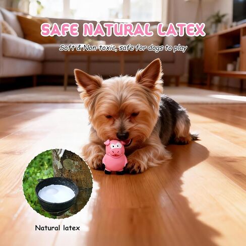 Small Squeaky Dog Toys, 3 Pack Latex Dog Chew Toy Set, Funny Animals Squeaky Balls for Interactive Fetch Play, Soft Rubber Teething Toy for Puppy Small Dogs in Kuwait