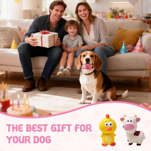 Small Squeaky Dog Toys, 3 Pack Latex Dog Chew Toy Set, Funny Animals Squeaky Balls for Interactive Fetch Play, Soft Rubber Teething Toy for Puppy Small Dogs in Kuwait