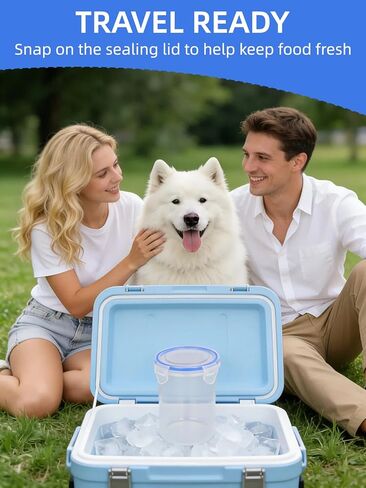 Reusable Wet dog food container for fridge, Dog Food Can Lids Keeps Food Fresh, Easy to Use, Includes Stainless Steel Spoon & Can covers for dog food cans, pet food storage containers in Kuwait