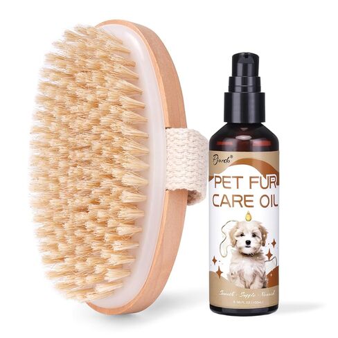 Pjordo Soft Pet Palm Brush for Dog & Cat, Dog Palm Shampoo Brush for Grooming & Cleaning, Handle Brushes for Short & Long Haired Cat, Natural Pet Fur Care Oil for Reducing Shedding, Shining Coat in Kuwait