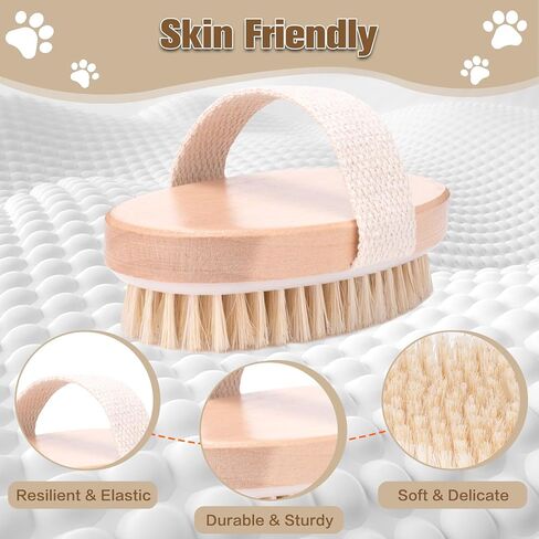 Pjordo Soft Pet Palm Brush for Dog & Cat, Dog Palm Shampoo Brush for Grooming & Cleaning, Handle Brushes for Short & Long Haired Cat, Natural Pet Fur Care Oil for Reducing Shedding, Shining Coat in Kuwait