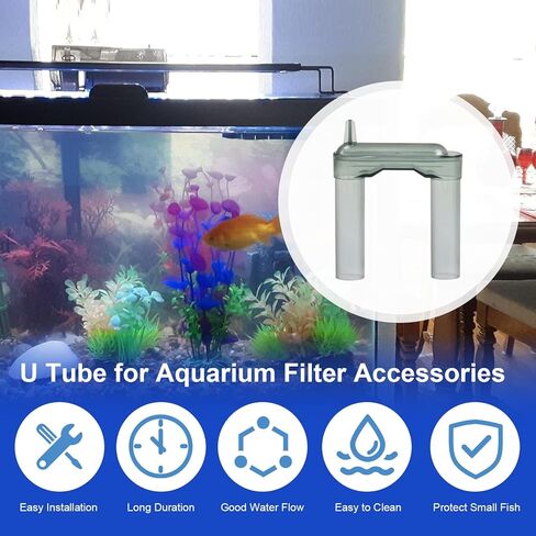 أنبوب تمديد مدخل فلتر حوض السمك، توافق أنبوب U مع فلتر الطاقة Aquaclear 30 50، لأنبوب سحب Aquaclear يحافظ على المياه واضحة تمامًا، قطعة استبدال فلتر حوض السمك A16150 in Kuwait
