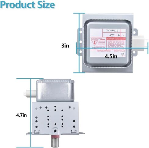 [1080W] 2M303H 2M303H(MG) Microwave Oven Magnetron Replacement for Toshiba LG Kenmore Frigidaire Frequency Conversion Microwave Oven Compatible Part Number 2M539H 2M339H 2M303H(MG) 2M519H in Kuwait
