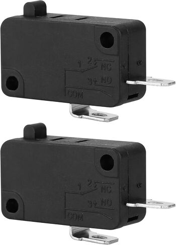 KW7-0 Micro Switch, Replacement for Air Fryer XL, Power XL, Vortex, Microswitches for Microwave Oven & Induction Cooker - Normally Open, 16A 125V/250V, 2Pins(Normally Open)(2-Pack) in Kuwait