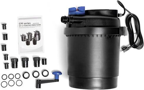 Grech CPF-2500 Pond Bio Pressure Filter UVC 13 واط حتى 1600 جالون مع مضخة نافورة 720GPH in Kuwait