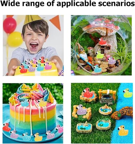 40pcs Glow-in-the-Dark Mini Resin Animal Flamingos - Miniature Garden Figurines, Colorful Garden Decor, Aquarium Decoration - 6 Colors Mixed in Kuwait