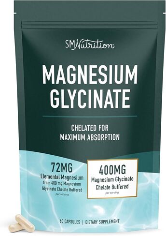Magnesium Glycinate 400mg | 100% Chelated with TRAACS® for Maximum Absorption & Bioavailability | Relaxation, Muscle Health, Stress & Energy Support Supplement | 120 Capsules (2-Month Supply) in Kuwait