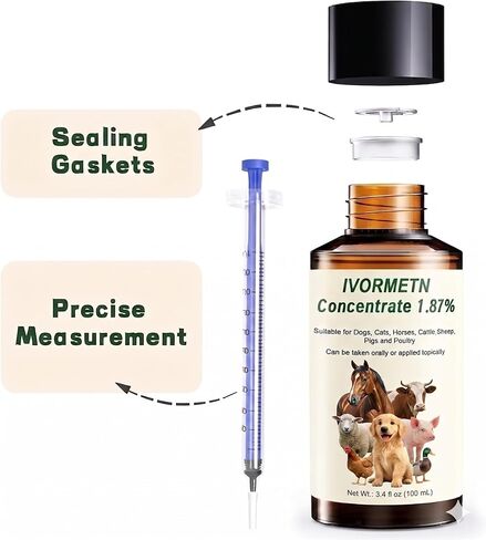 Pet Supplies, Suitable for Horses, Sheep, Cows, Cats, Dogs, and Poultry.100mL in Kuwait