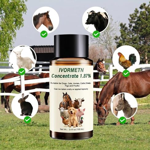 Pet Supplies, Suitable for Horses, Sheep, Cows, Cats, Dogs, and Poultry.100mL in Kuwait