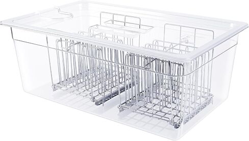 Sous Vide Container 26 Quart with Lid & 2 Racks, Large Precision Cooker Water Bath Tank, Food-Grade PC Material, Heat Resistant (-40°F to 212°F) for Anova, Joule, Instant Pot in Kuwait