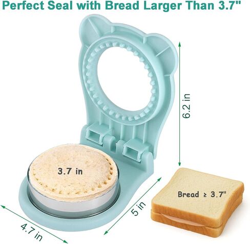 Sandwich Cutter and Sealer, Circle Shape, DIY Crustless Sandwich Maker for Kids Lunch Box, Fun Bento Lunch Tool in Kuwait