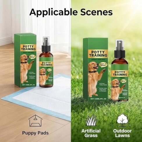 Dog Potty Training Spray for Puppies & Adult Dogs – Housebreaking Aid to Attract to Pee Pads, Grass & Turf | Pet-Safe 5-Ingredient Natural Formula, Works with Positive Reinforcement Training | 4oz in Kuwait