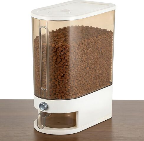 Pet Food Storage Container with Lid & Scooper Press to Dispense Clear Airtight Cat Food Storage Container Dog Food Storage Container BPA Free Store Dry Food Dog Treat Container for Kitchen Pantry in Kuwait