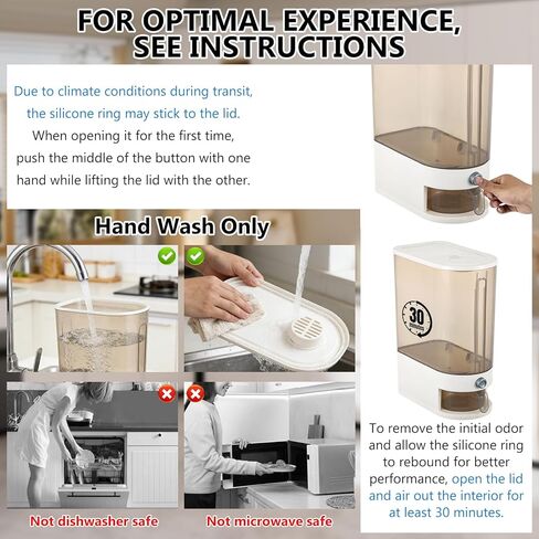 Pet Food Storage Container with Lid & Scooper Press to Dispense Clear Airtight Cat Food Storage Container Dog Food Storage Container BPA Free Store Dry Food Dog Treat Container for Kitchen Pantry in Kuwait