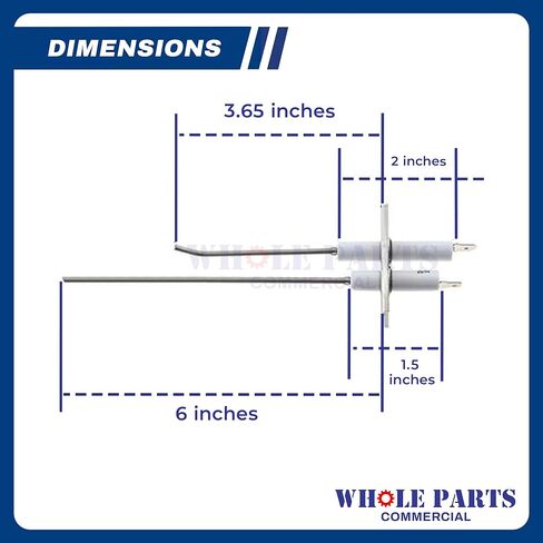 Whole Parts Oven Ignitor/Flame Sensor Assembly Part# 00-959507-00001 - Replacement and Compatible with Some Vulcan Hart, AllPoints, Hobart Ovens in Kuwait