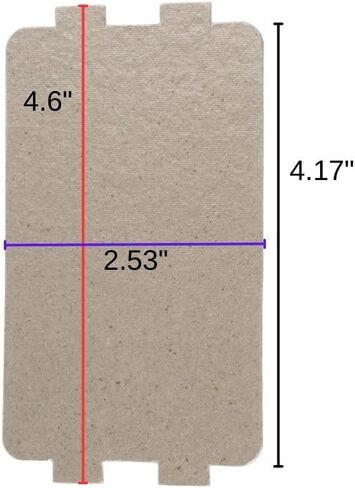 2 Pieces Universal Cutable Microwave Cover Plate - ( 4.6" x 2.53" ) Microwave Wave Guide Cover Plate, Mica Sheet Piece in Kuwait