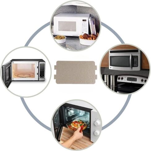 2 Pieces Universal Cutable Microwave Cover Plate - ( 4.6" x 2.53" ) Microwave Wave Guide Cover Plate, Mica Sheet Piece in Kuwait