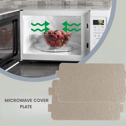2 Pieces Universal Cutable Microwave Cover Plate - ( 4.6" x 2.53" ) Microwave Wave Guide Cover Plate, Mica Sheet Piece in Kuwait