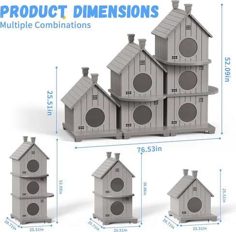 Outdoor Cat House Weatherproof, Durable Plastic Cat Houses for Outdoor Indoor Cats, Outdoor Cat Shelter with Elevated Base & Escape Door, Anti-Slip Pad, Ventilation, Grey in Saudi Arabia