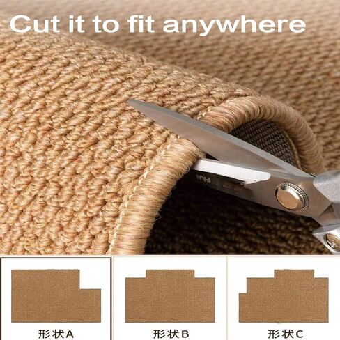 YOFANG 36"x24" Sisal Cat Scratcher Pad,Dog Chew Resistant Mat for Crate and Kennel,Waterproof Non-Slip Tear Resistant Pet Bed,Machine Washable for Large Medium Pets Indoor Outdoor Brown in Kuwait