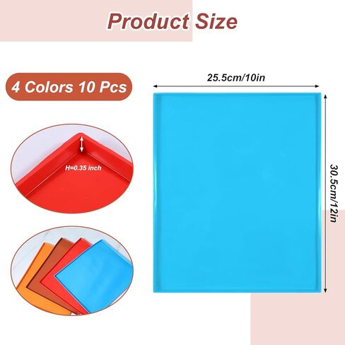 10pcs Set Silicone Dehydrator Sheets Roll Cake Silicone Tray Nonstick Silicones Dehydrator Trays Mats Pan for Jerky Fruit Meat Vegetables Crackers in Kuwait