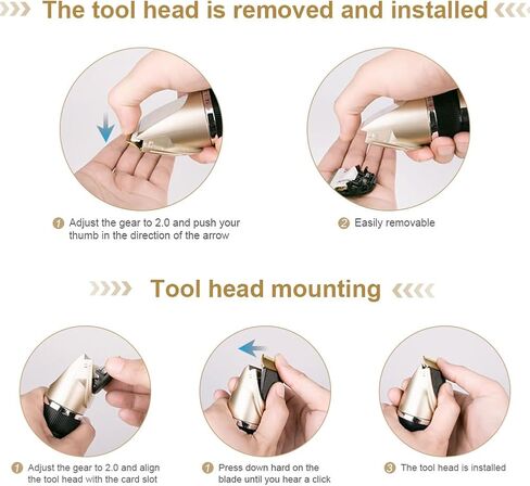 Dog Grooming Clippers - Low Noise Rechargeable Electric Cat Shaver Shears for All Pets, Dog Trimmer with 4 Guard Combs(Gold) in Kuwait