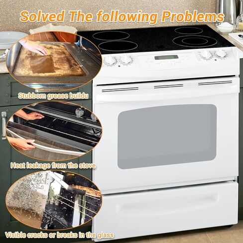 WB56T10187 Oven Door Glass Outer Panel for GE Series Range Stove Oven Replacement Oven Door Exterior Glass White Replace# 1166039 AP3868863 PS1016178 in Kuwait