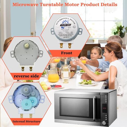 2-Pack، 2025 محرك القرص الدوار الجديد للميكروويف 5304509440 TYJ50-8A2 لميكروويف فريجيدير LFMV1645TF يستبدل أرقام الأجزاء: 5304464113، WB26X32190، AP6230595، PS12071283، EAP12071283، WB26X10176 in Kuwait