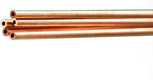 K&S Precision Metals 3962 أنبوب نحاسي دائري: 4 مم OD × 0.36 مم جدار × 1 متر طول، 5 قطع، صنع في الولايات المتحدة الأمريكية in Saudi Arabia