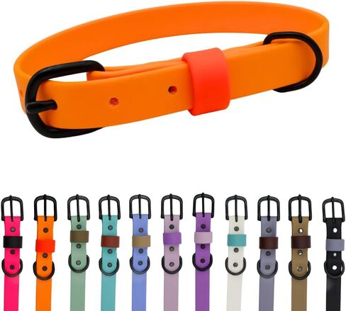 Waterproof and Odor-Resistant Dog Collar, Flexible, Easy to Clean, Multiple Colors, Multiple Sizes (Sage Green with Olive Drab Loop, Large) in Saudi Arabia