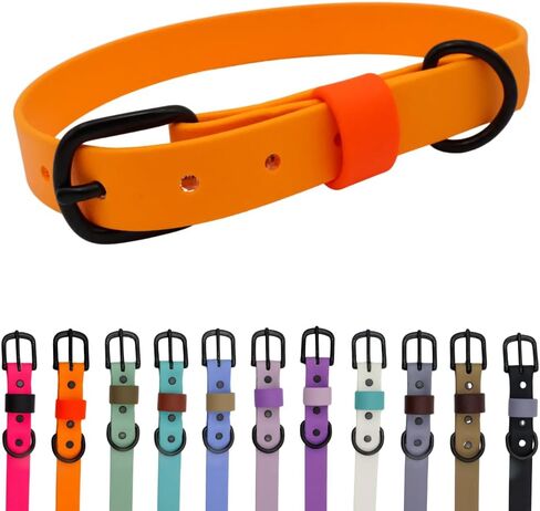 Waterproof and Odor-Resistant Dog Collar, Flexible, Easy to Clean, Multiple Colors, Multiple Sizes (Sage Green with Olive Drab Loop, Large) in Saudi Arabia