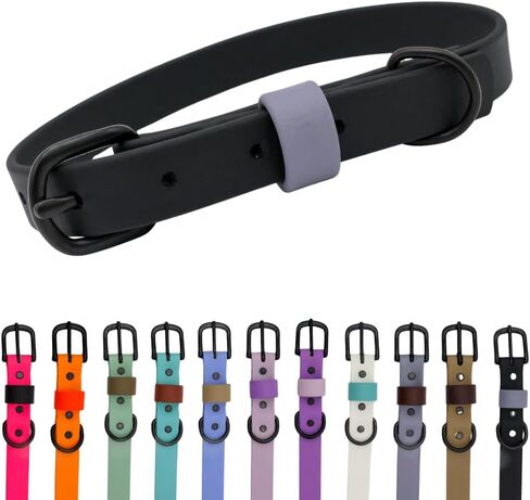 Waterproof and Odor-Resistant Dog Collar, Flexible, Easy to Clean, Multiple Colors, Multiple Sizes (Sage Green with Olive Drab Loop, Large) in Saudi Arabia