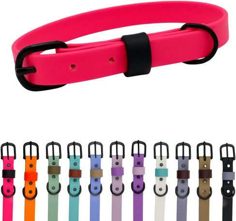 Waterproof and Odor-Resistant Dog Collar, Flexible, Easy to Clean, Multiple Colors, Multiple Sizes (Sage Green with Olive Drab Loop, Large) in Saudi Arabia