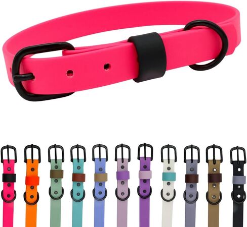 Waterproof and Odor-Resistant Dog Collar, Flexible, Easy to Clean, Multiple Colors, Multiple Sizes (Sage Green with Olive Drab Loop, Large) in Saudi Arabia